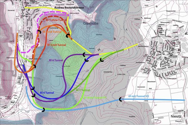 Übersicht Trassenalternativen