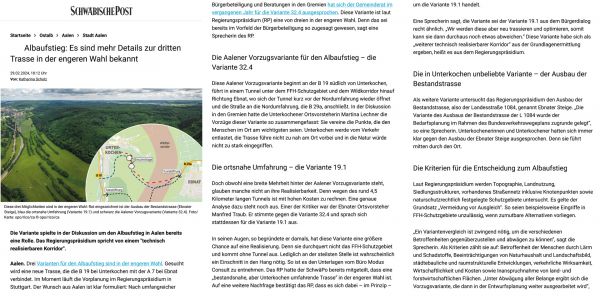 Artikel der Schwäbischen Post vom 29.2.2024